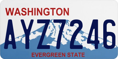 WA license plate AYZ7246