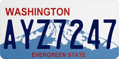 WA license plate AYZ7247