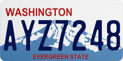 WA license plate AYZ7248