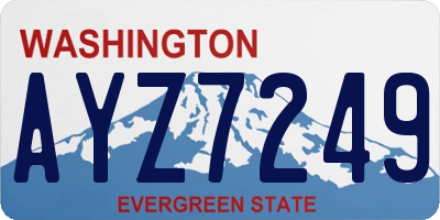 WA license plate AYZ7249