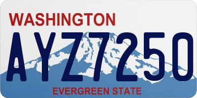 WA license plate AYZ7250