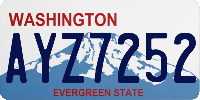 WA license plate AYZ7252