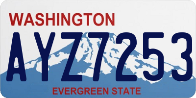 WA license plate AYZ7253