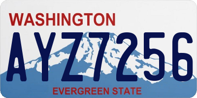 WA license plate AYZ7256