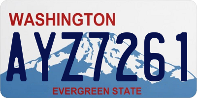 WA license plate AYZ7261