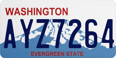 WA license plate AYZ7264