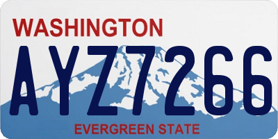 WA license plate AYZ7266