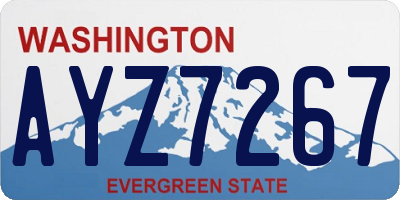 WA license plate AYZ7267