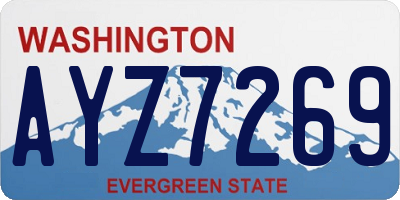 WA license plate AYZ7269