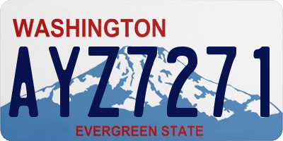 WA license plate AYZ7271