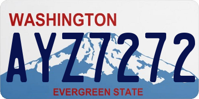 WA license plate AYZ7272