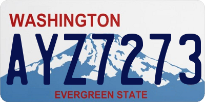 WA license plate AYZ7273