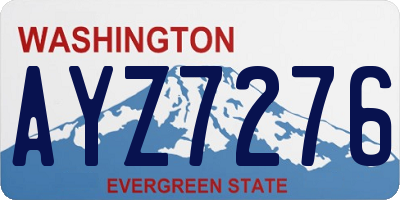 WA license plate AYZ7276