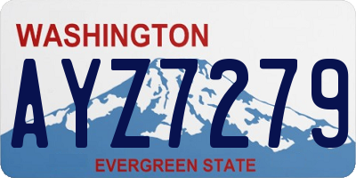 WA license plate AYZ7279