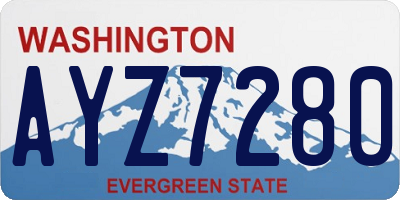 WA license plate AYZ7280