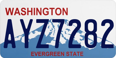 WA license plate AYZ7282