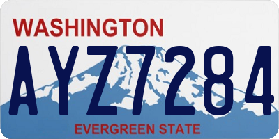 WA license plate AYZ7284