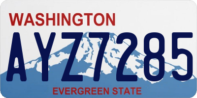 WA license plate AYZ7285