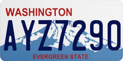 WA license plate AYZ7290