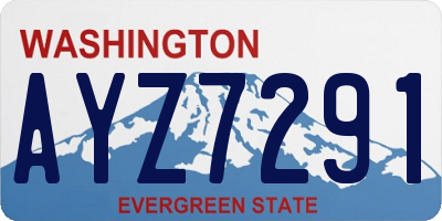 WA license plate AYZ7291