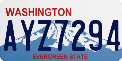 WA license plate AYZ7294