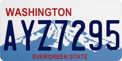 WA license plate AYZ7295