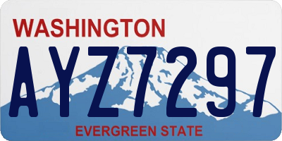 WA license plate AYZ7297