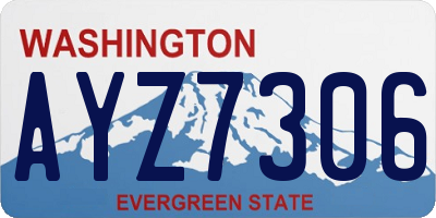 WA license plate AYZ7306