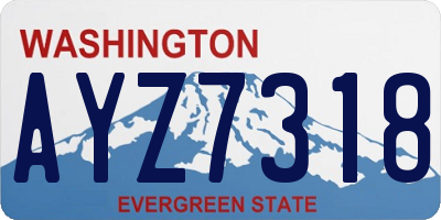 WA license plate AYZ7318