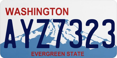 WA license plate AYZ7323