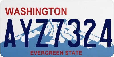 WA license plate AYZ7324