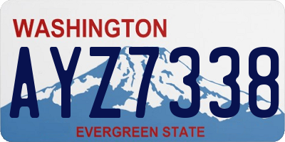 WA license plate AYZ7338