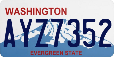 WA license plate AYZ7352