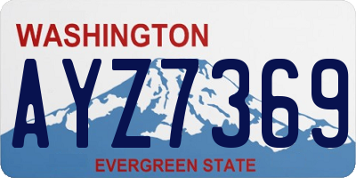 WA license plate AYZ7369