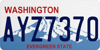 WA license plate AYZ7370