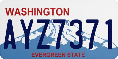 WA license plate AYZ7371