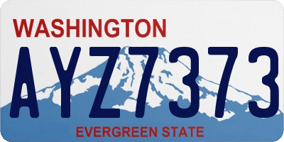 WA license plate AYZ7373