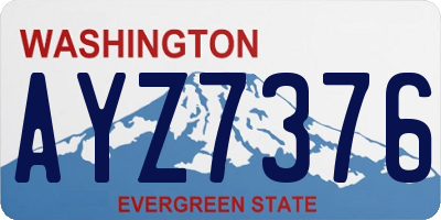 WA license plate AYZ7376