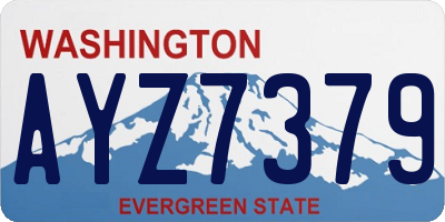 WA license plate AYZ7379