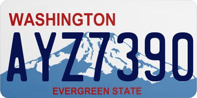 WA license plate AYZ7390