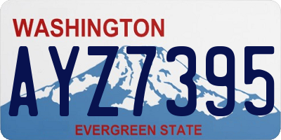 WA license plate AYZ7395