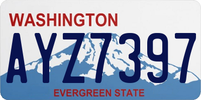 WA license plate AYZ7397