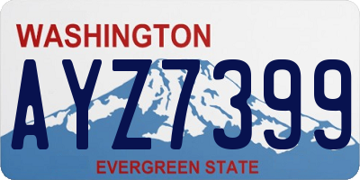 WA license plate AYZ7399