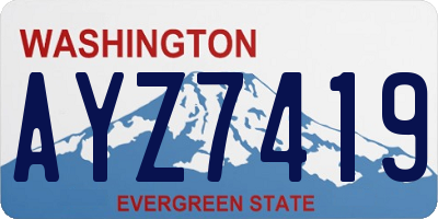 WA license plate AYZ7419