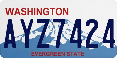 WA license plate AYZ7424