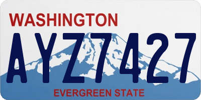 WA license plate AYZ7427