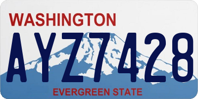 WA license plate AYZ7428