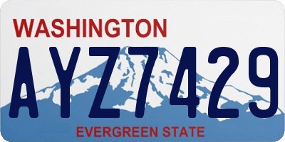 WA license plate AYZ7429
