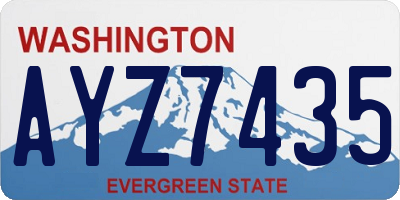 WA license plate AYZ7435