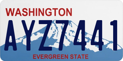 WA license plate AYZ7441